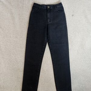 Lucy And Yak Black Organic Cotton Straight Leg Jeans Size 26